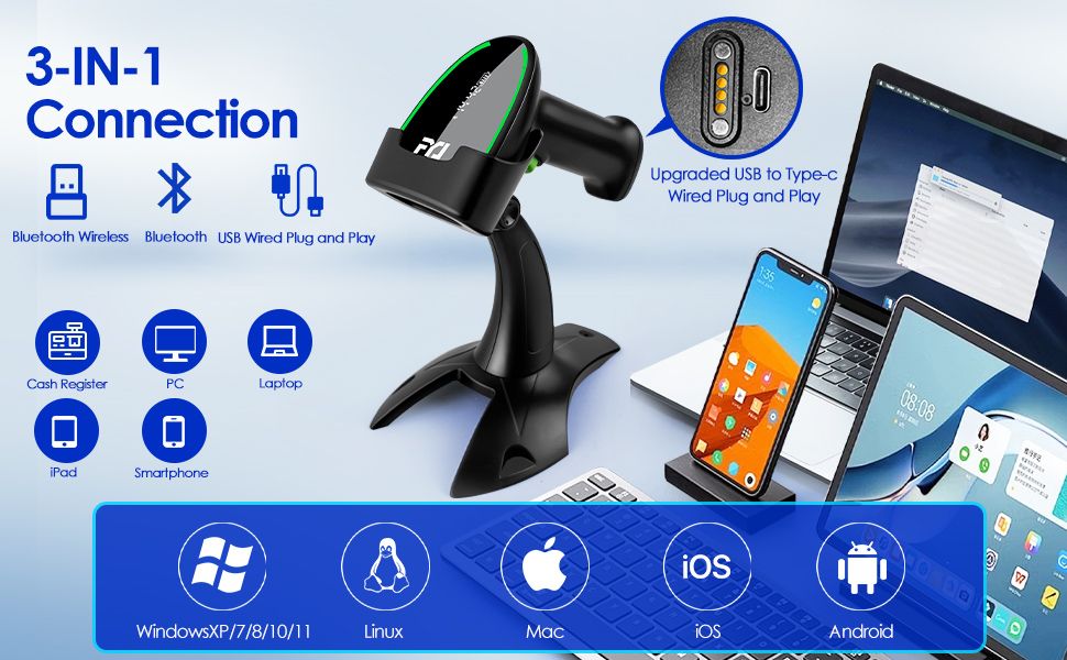 long-range Bluetooth barcode scanner