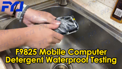 FYJ F9825 Mobile Computer PDA Scanner IP68 Waterproof Testing Detergent Flowing Water Test for Android Barcode Scanner