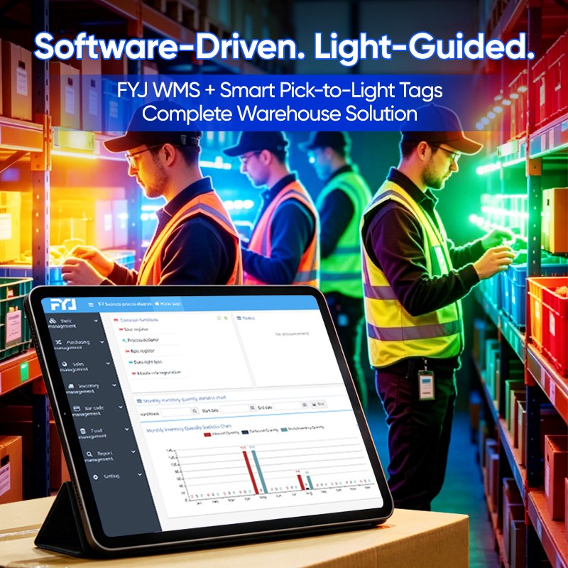 all in one warehouse management system hardware smart inventory software with led light tags
