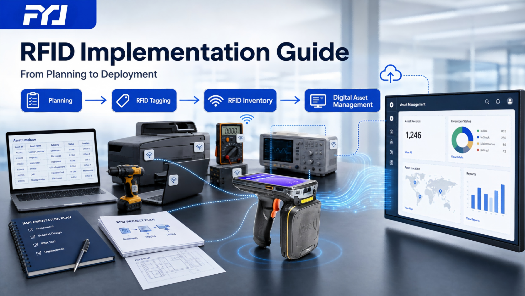 RFID asset tracking implementation process from planning and tagging to deployment and asset management