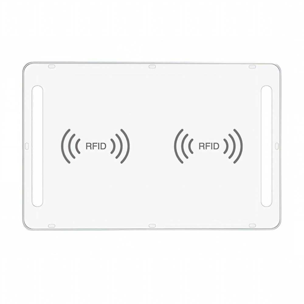 Ceiling-Mounted RFID Gate A ceiling-mounted RFID gate moves the reader and antenna structure above the passage.